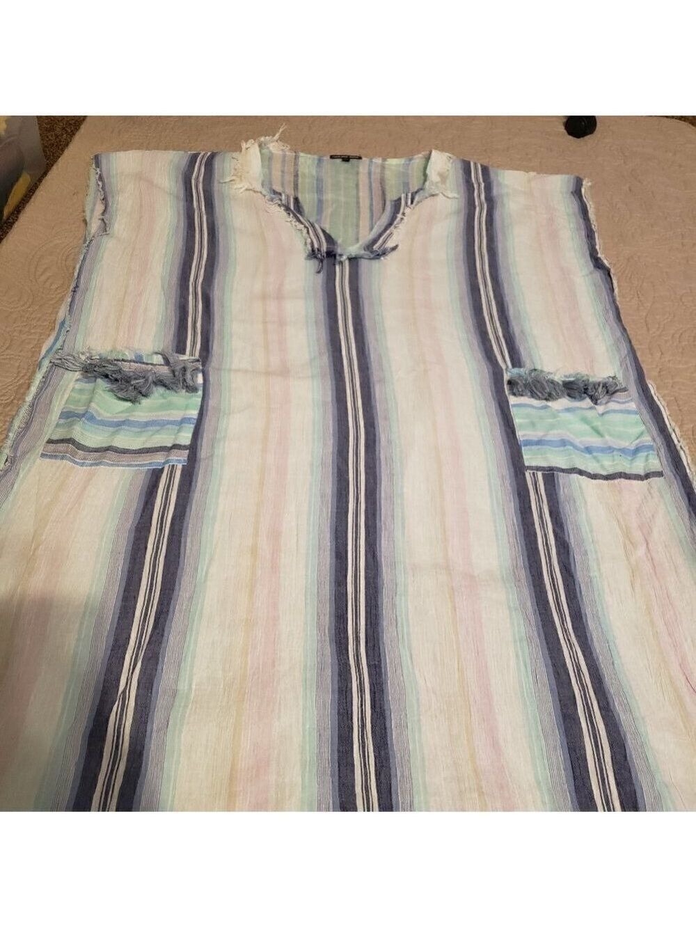 GIANNI Bini 100% Cotton striped swimsuit cover up